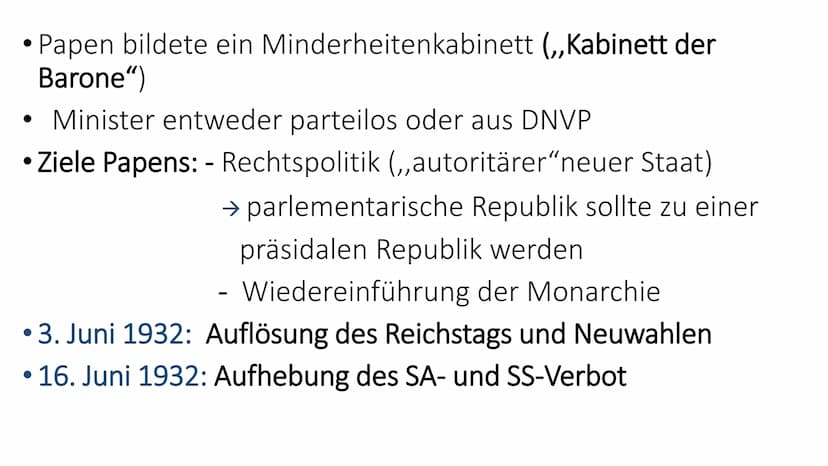 Hitlers Machtergreifung
Zähmen,entzaubern, spalten, einrahmen - Wie Hitler
beikommen? Gliederung
1. Brünings Sturz
2. Zähmungskonzept Schlei