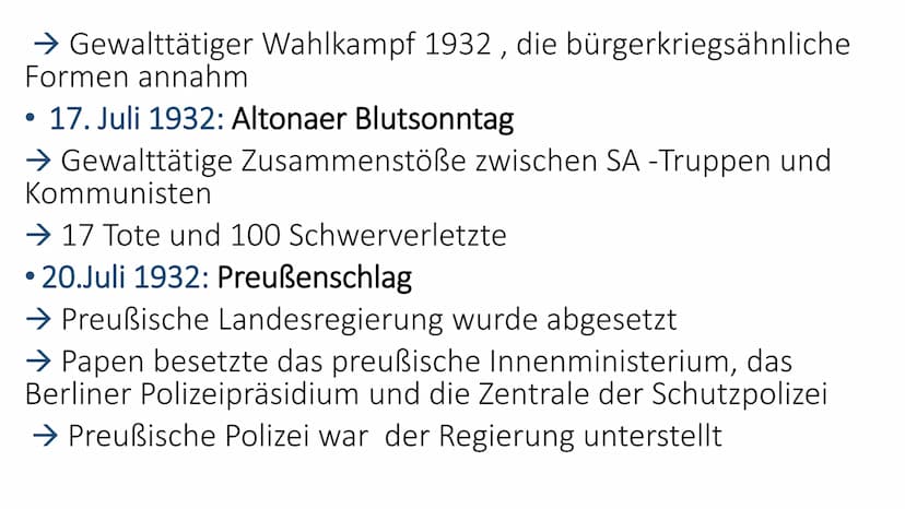 Hitlers Machtergreifung
Zähmen,entzaubern, spalten, einrahmen - Wie Hitler
beikommen? Gliederung
1. Brünings Sturz
2. Zähmungskonzept Schlei