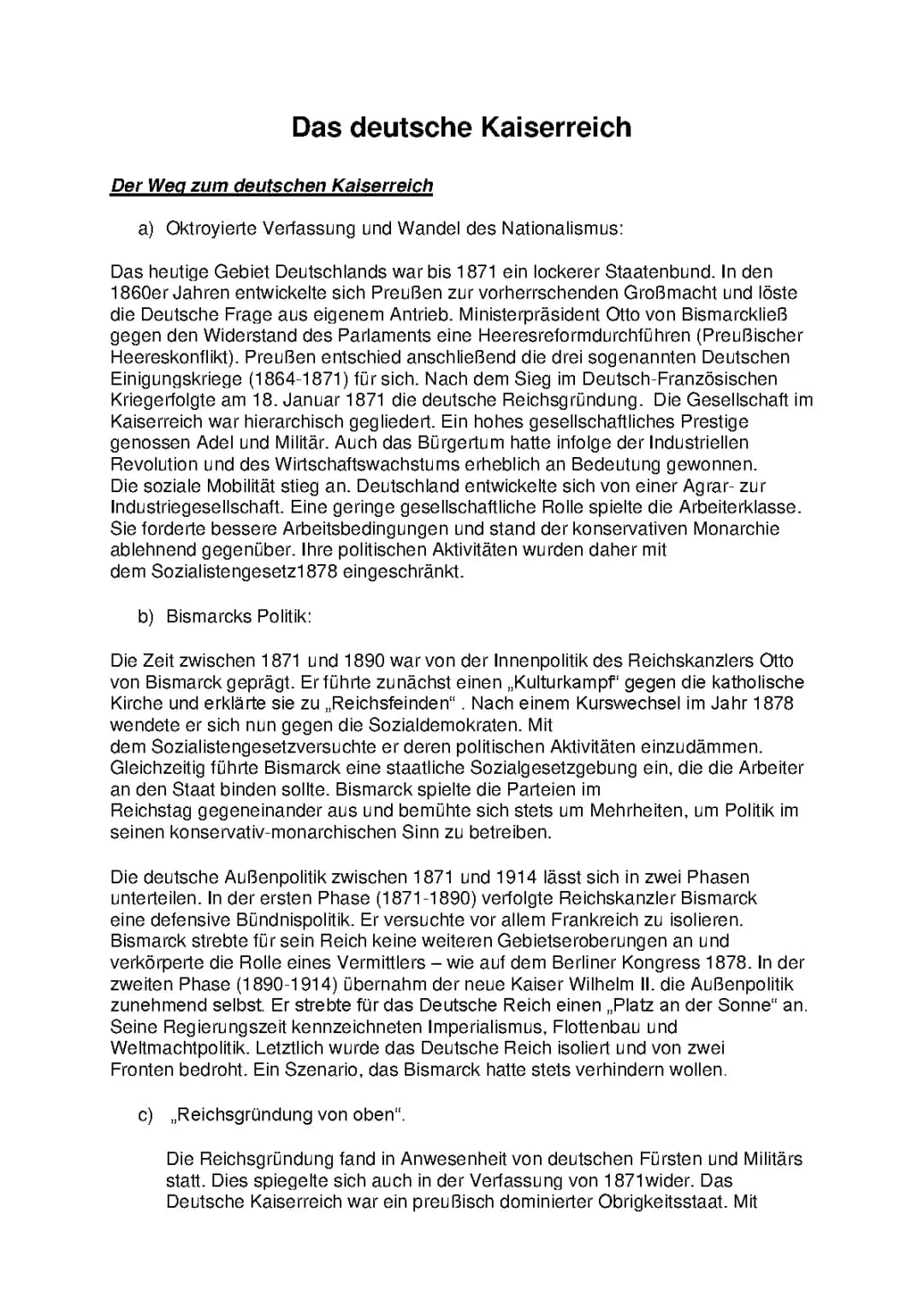 Das Deutsche Kaiserreich 