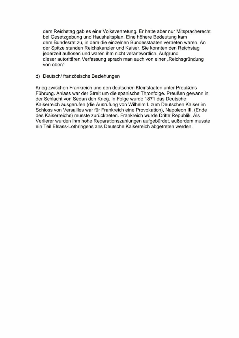 Das deutsche Kaiserreich
Der Weg zum deutschen Kaiserreich
a) Oktroyierte Verfassung und Wandel des Nationalismus:
Das heutige Gebiet Deutsc