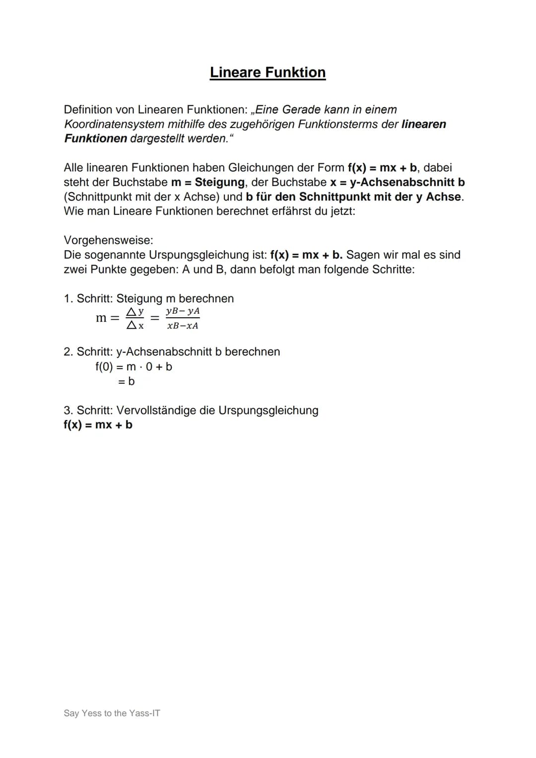In diesem Know geht es um Funktionen, Darstellungsformen, den Funktionsterm,
Lineare Funktionen, wie man sie berechnet uvm. Viel Spaß und Vi