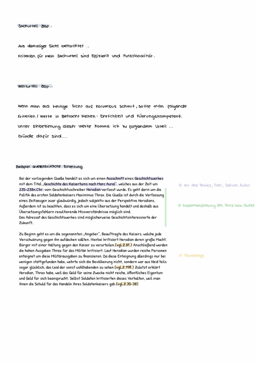 QUELLENKRITISCHE EINLEITUNG
1. Inhalt
- Datum
- Autor
- ort
- Adressat
- Textsorte ( Brief, Tagebucheintrag...)
-Thema (Zusammenfassung)
Gla