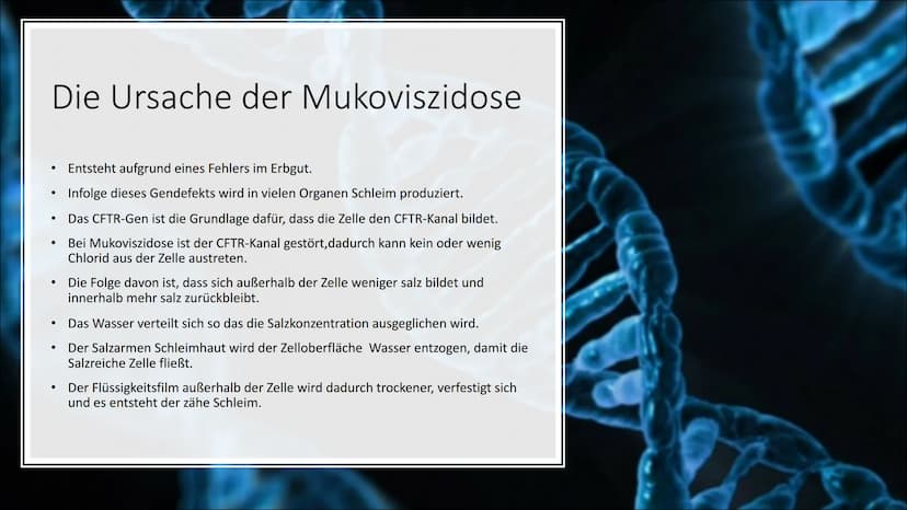 Mukoviszidose
Von Theodora ●
●
●
●
●
●
●
●
●
Inhaltsverzeichnis
Was ist Mukoviszidose?
Welche Organe sind betroffen?
Wie wird die Mukoviszid