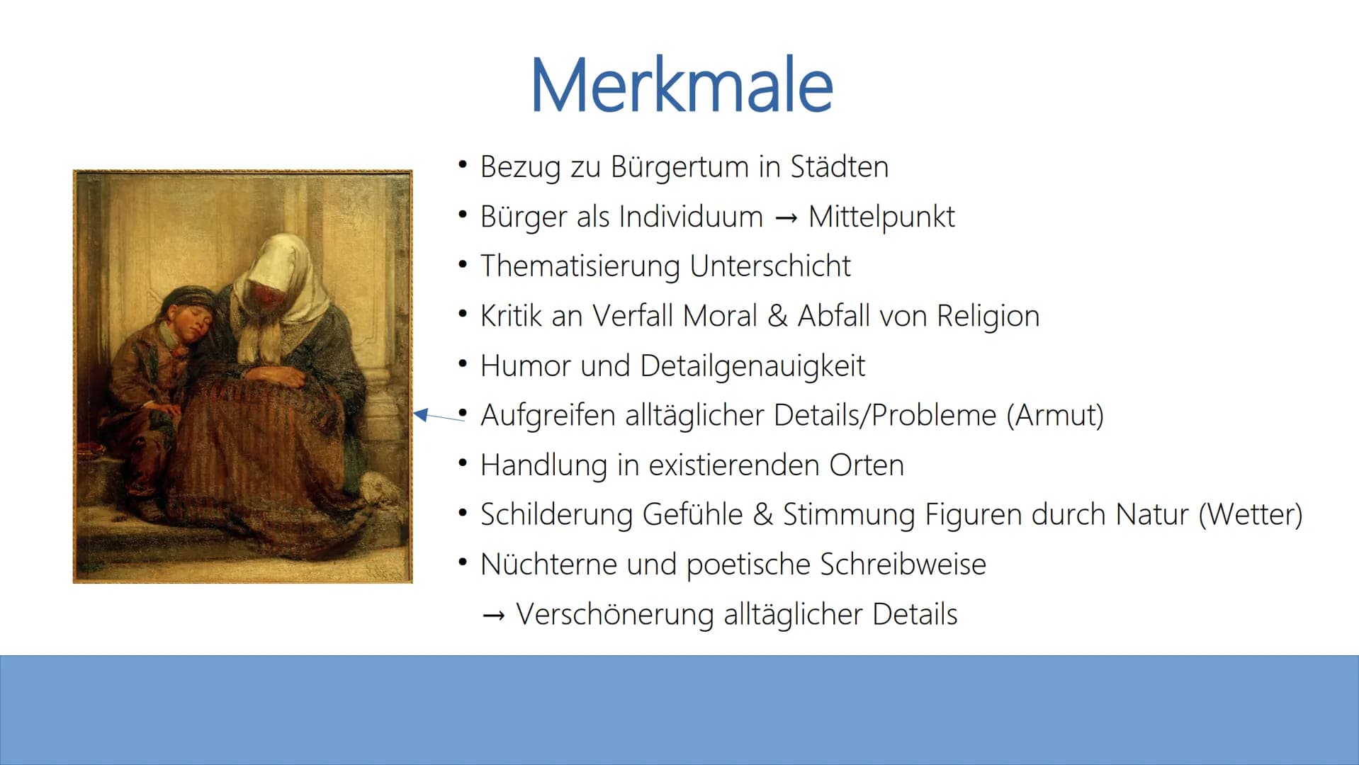 Der Realismus
Eine Literaturepoche Definition und zeitliche Einordnung
●
• 1848 - 1890
Beginn mit Scheitern der Märzrevolution
• zwischen Ro