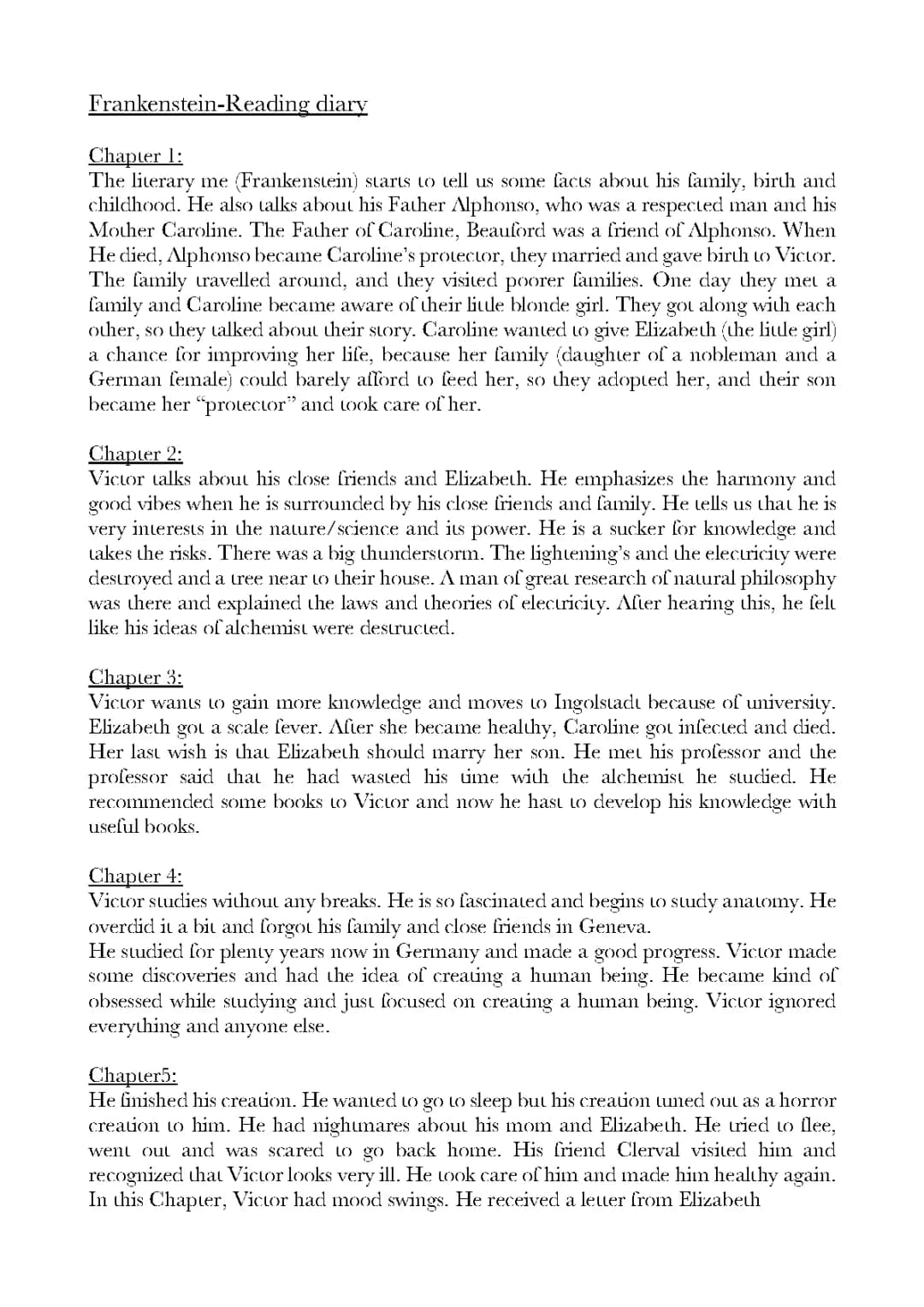 Frankenstein Summary & Analysis: Chapters, Characters, and More