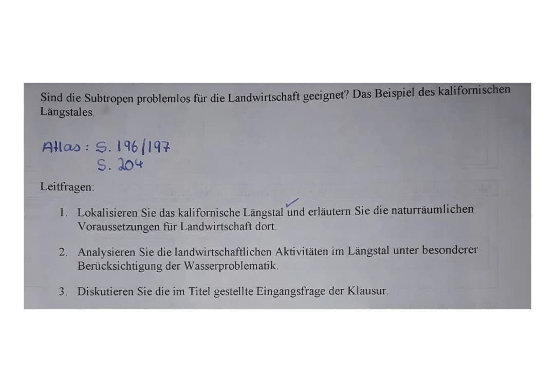 Das Kalifornisches Längstal: Karte, Klima und Landwirtschaft für Kids