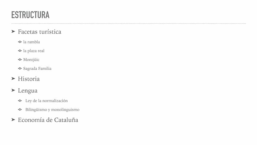 wire Mart
BARCELONA
-CAPITAL POLIFACÉTICA DE UNA COMUNIDAD BILINGÜE
Una presentación ESTRUCTURA
➤ Facetas turística
la rambla ܀
→ la plaza r