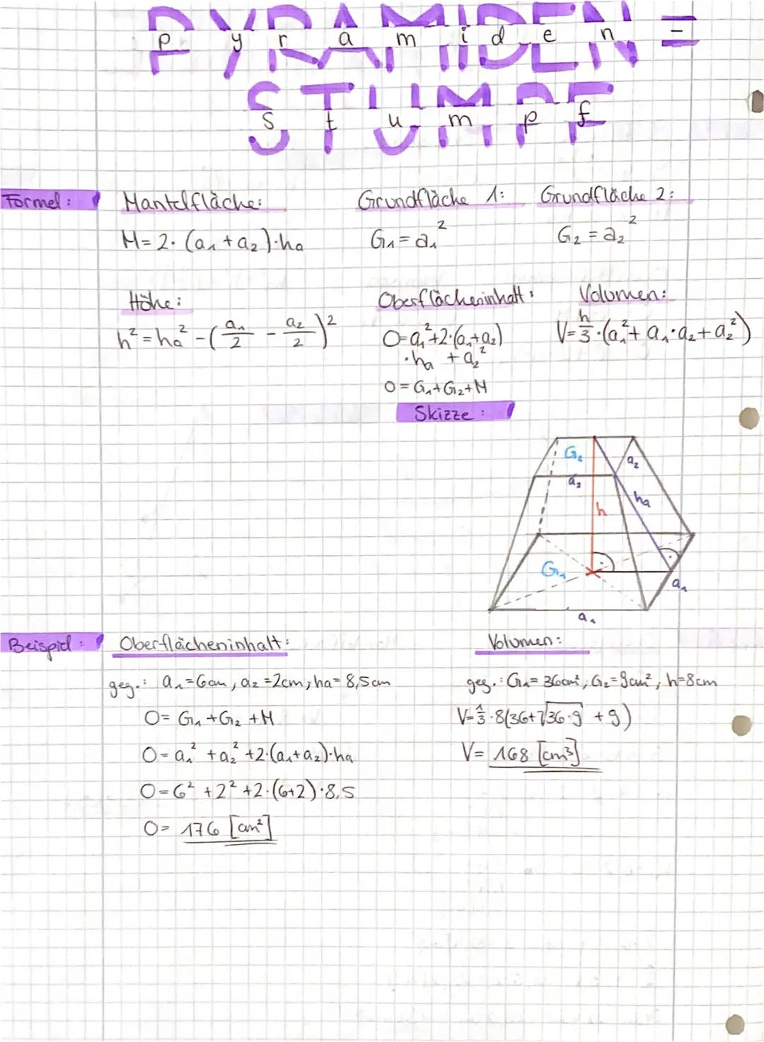 # ZYLINDER

Formel Mantelfläche:
Grundfläche:
M=2. Yr.h
G=Nor²

Oberflächeninhalt:
Volumen:
O=2-Yor²+2-Tur.h
V=TY.r².h

Skizze:

G

V
C
h

G