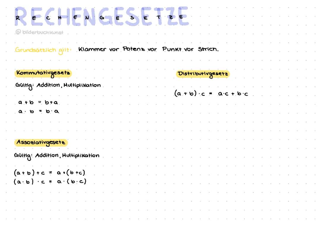Rechengesetze