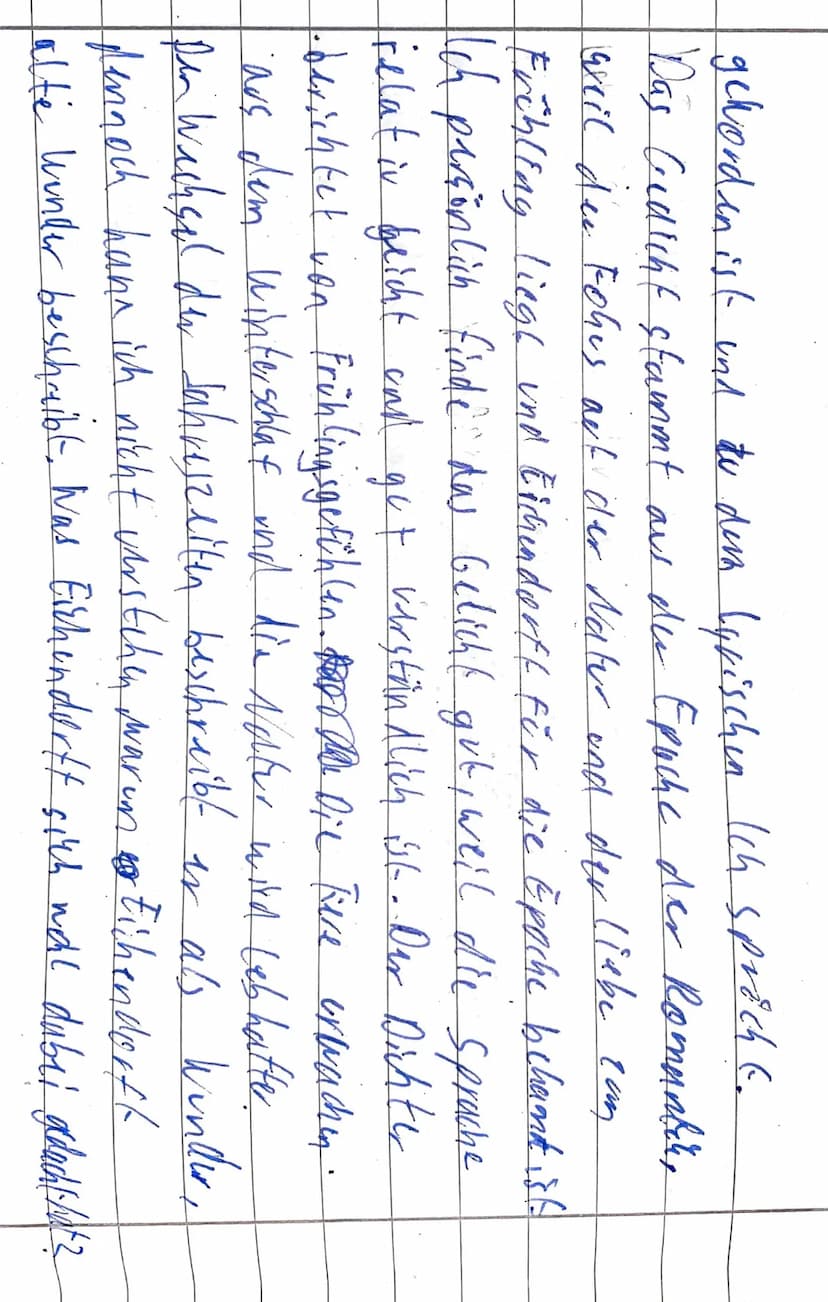 .
Frühlingsnacht
Das Gedicht: Frühlingsnacht von Joseph von Eichendorff, aus
dem Jahre 1837, handelt von der sehnsucht zum
Frühling und
der 