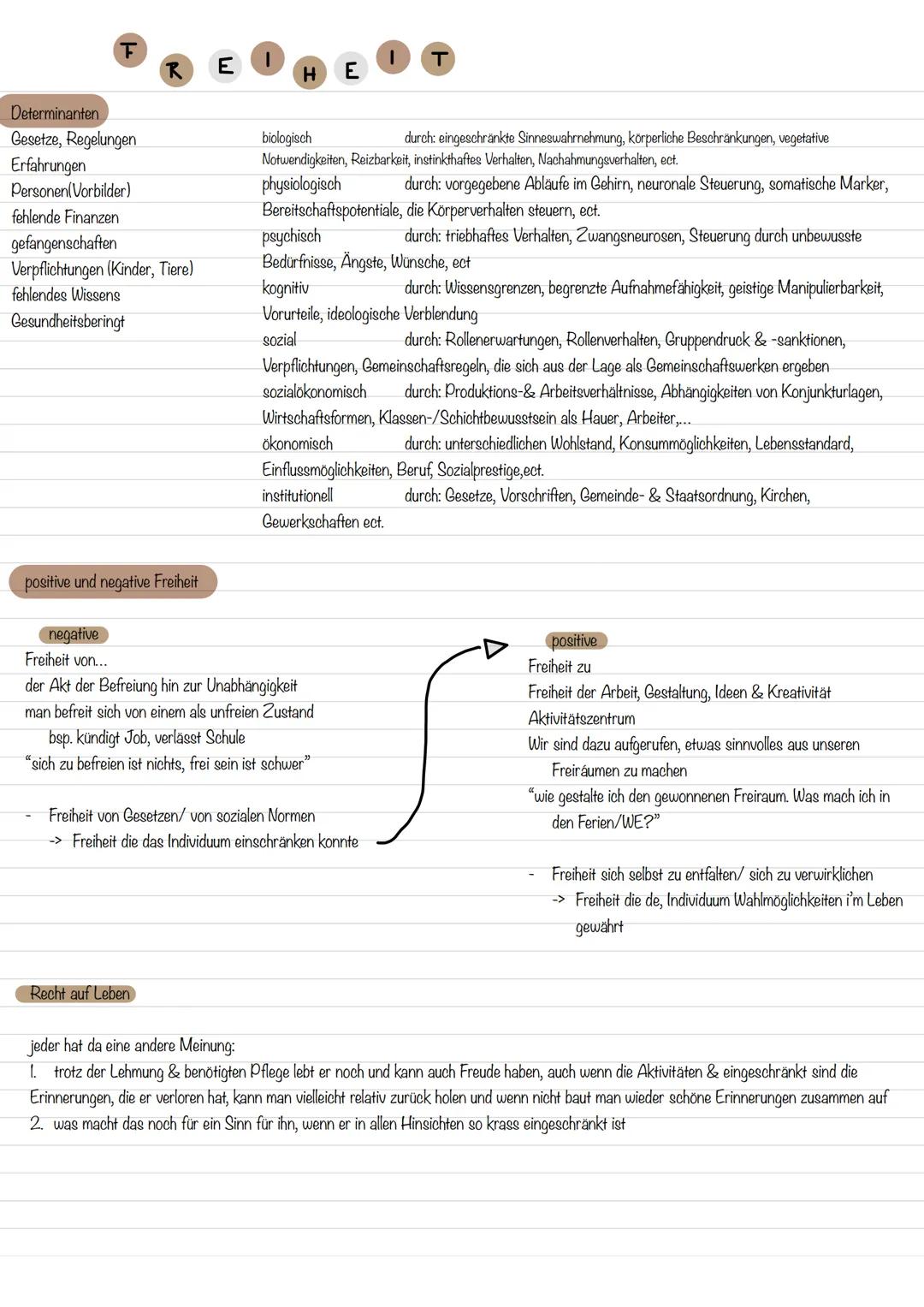 F
Determinanten
Gesetze, Regelungen
Erfahrungen
Personen(Vorbilder)
fehlende Finanzen
gefangenschaften
Verpflichtungen (Kinder, Tiere)
fehle