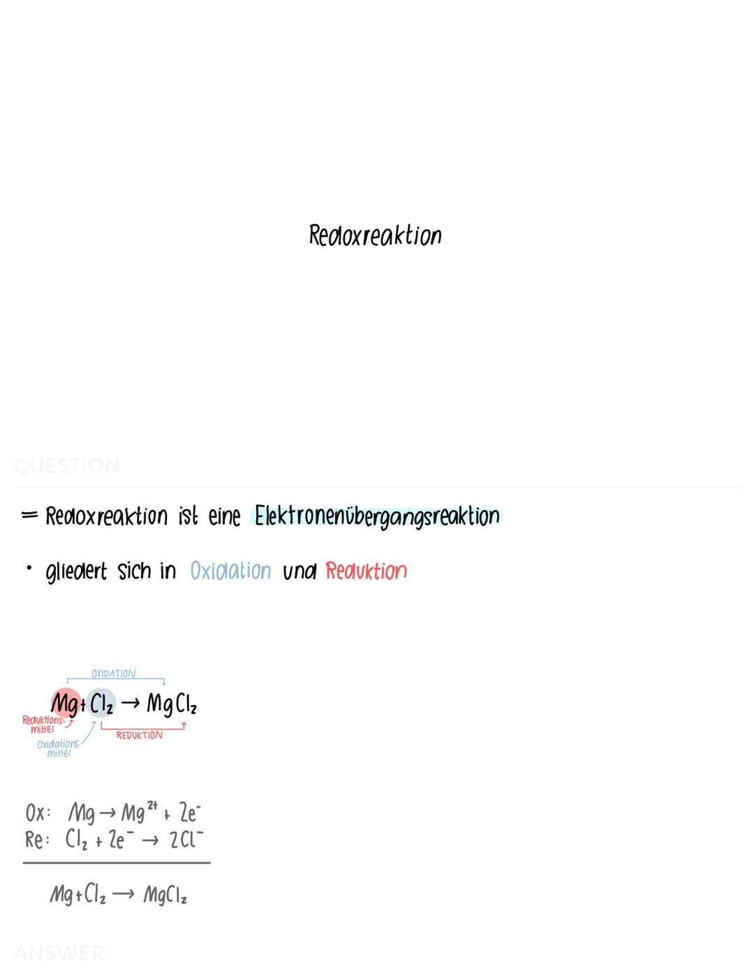 Zusammenfassung Elektrochemie in Karteikartenform 