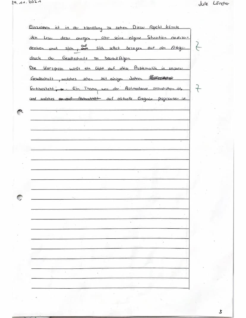 Jule Lorcher
Anopher
rethorische
Frage
5
Emphase
10
15
нуро
20
25
30
35
40
45
Deutsch (Kursstufe)
Klausur Nr. 1: Kurzprosa
Thomas Hürlimann: