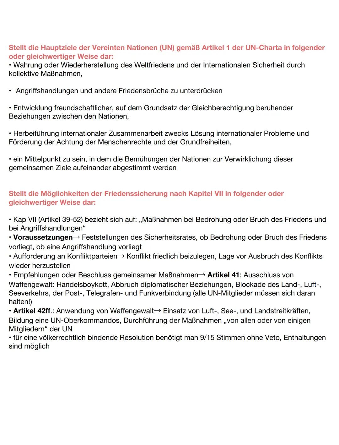 I
Wirtschafts- und Sozialrat (ECOSOC)
• 54 Mitgliedstaaten, die nach Regionalproporz von der Generalversammlung gewählt werden
• Aufgaben: V