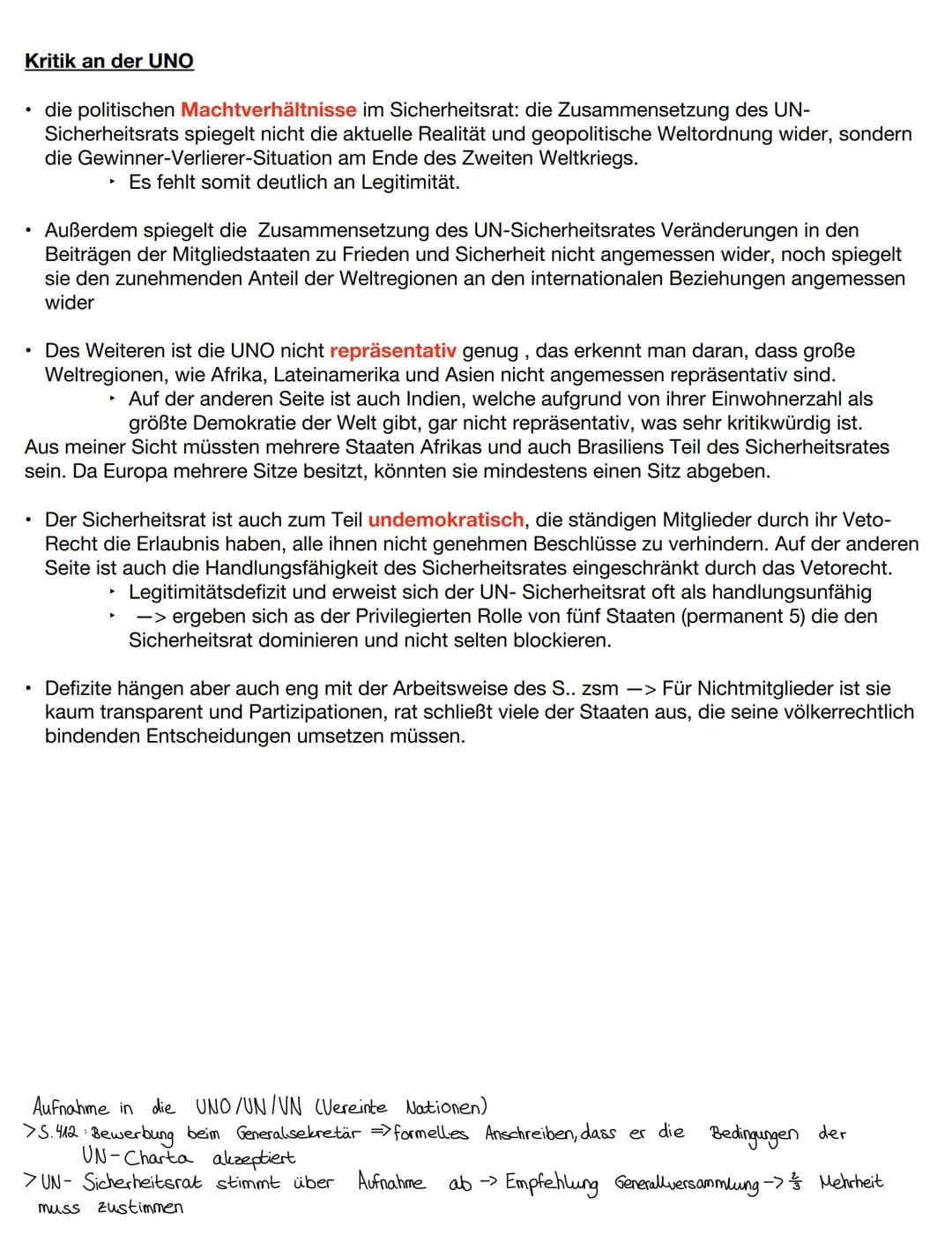 I
Wirtschafts- und Sozialrat (ECOSOC)
• 54 Mitgliedstaaten, die nach Regionalproporz von der Generalversammlung gewählt werden
• Aufgaben: V