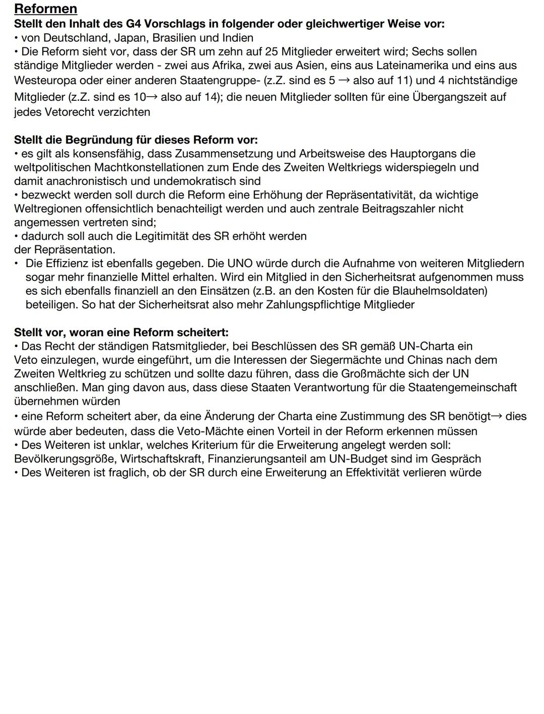 I
Wirtschafts- und Sozialrat (ECOSOC)
• 54 Mitgliedstaaten, die nach Regionalproporz von der Generalversammlung gewählt werden
• Aufgaben: V