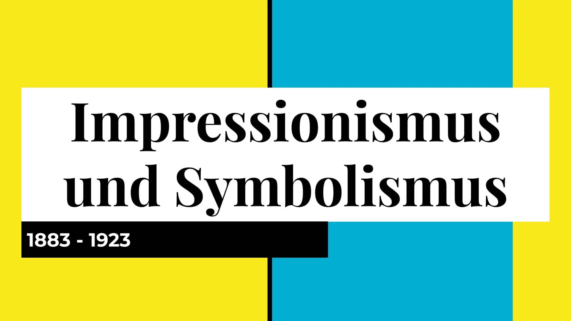 Impressionismus
und Symbolismus
1883 - 1923 Inhaltsverzeichnis
1. Einordnung in die Deutsche Literaturgeschichte
2. Definition von Impressio