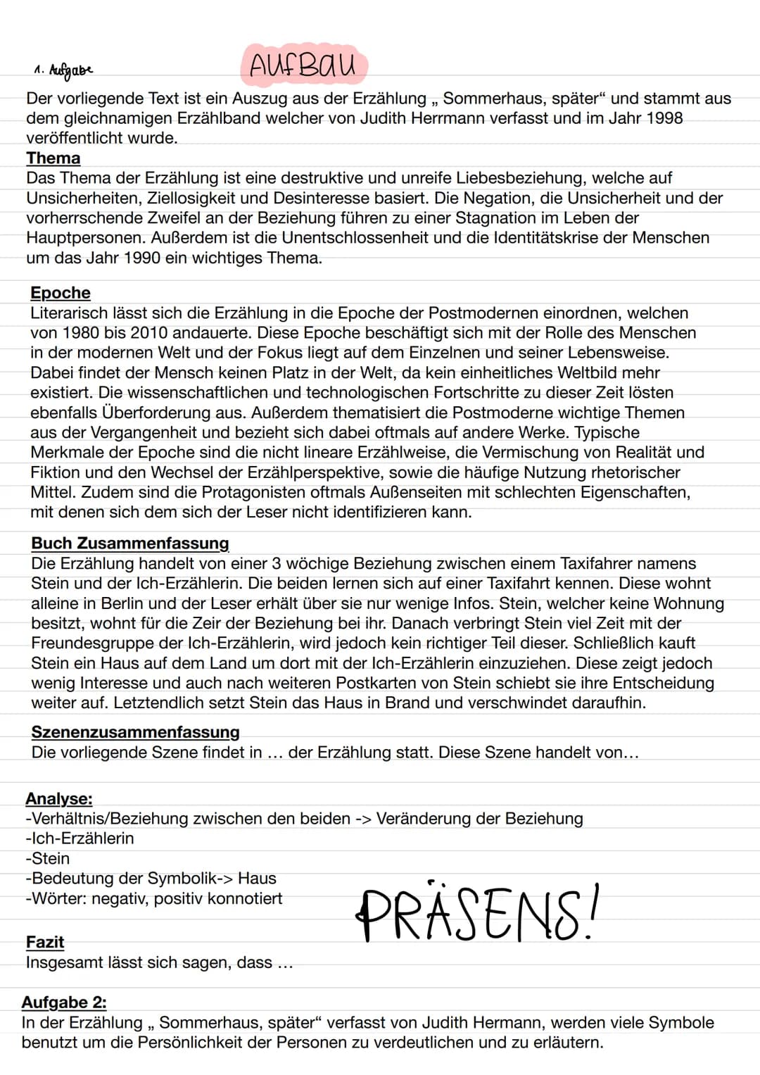 SPÄTER
4 verschieben
↓
keine
Lust
(diffuses Gefühl)
Unsicherheit
konkret
↓
äußeres
Gesellschaft
Ideale
Exposition
•W-Fragen
Deutschklausur
a