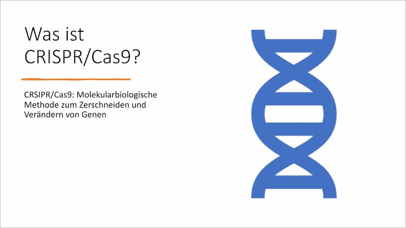 CRISPR/Cas9
K
X
||₁
D Was ist
CRISPR/Cas9?
CRSIPR/Cas9: Molekularbiologische
Methode zum Zerschneiden und
Verändern von Genen Entdeckung von