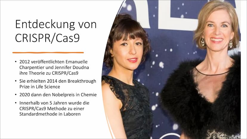 CRISPR/Cas9
K
X
||₁
D Was ist
CRISPR/Cas9?
CRSIPR/Cas9: Molekularbiologische
Methode zum Zerschneiden und
Verändern von Genen Entdeckung von
