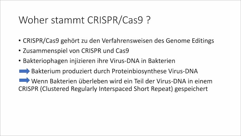 CRISPR/Cas9
K
X
||₁
D Was ist
CRISPR/Cas9?
CRSIPR/Cas9: Molekularbiologische
Methode zum Zerschneiden und
Verändern von Genen Entdeckung von