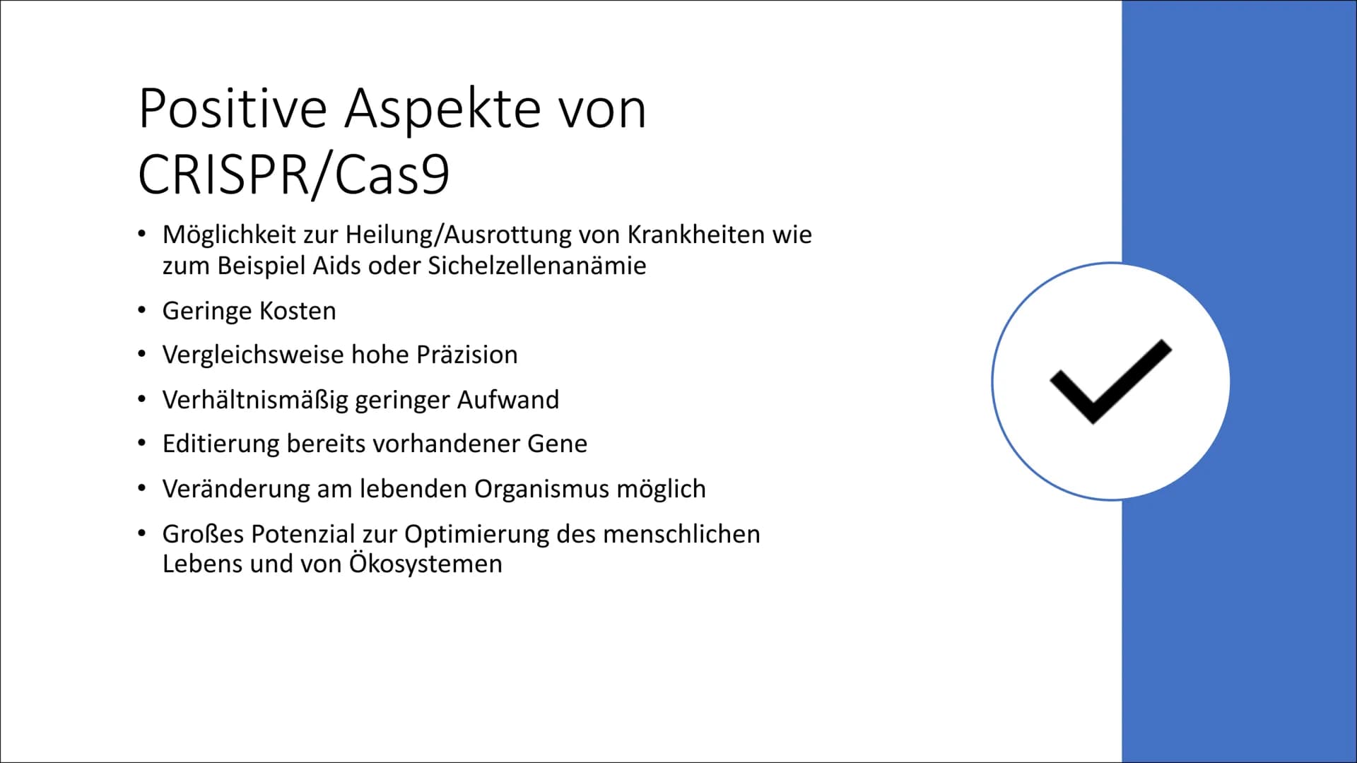 CRISPR/Cas9
K
X
||₁
D Was ist
CRISPR/Cas9?
CRSIPR/Cas9: Molekularbiologische
Methode zum Zerschneiden und
Verändern von Genen Entdeckung von