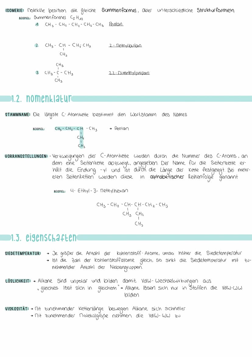 DEFINITION:
• Organische Chemie ist die Chemie der kohlenstoffverbindungen (Ausnahmen: CO, CO₂, H₂ CO3, CO3, C)
EIGENSCHAFTEN ALLGEMEIN:
→ B