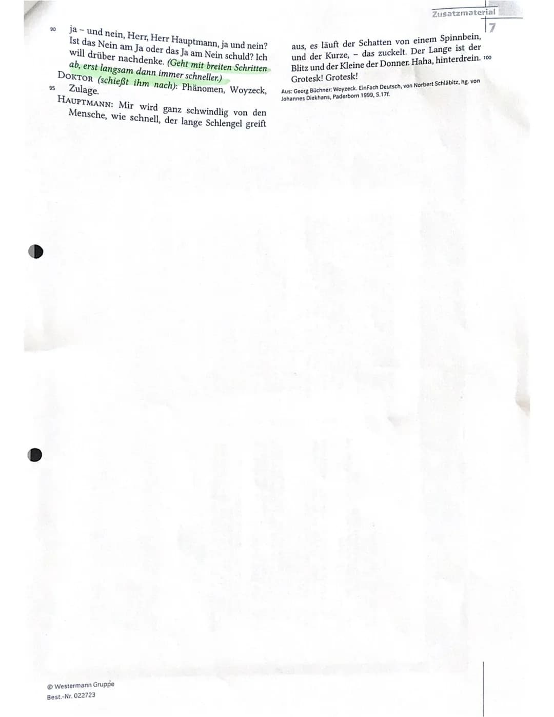 Klausur
Nr. 2
Das Dramen fragment Wayrect geschrieben
n
von Georg Büchner, welches
1879 ver-
den sozialh
Deutsch
öffentlicht wurde, handelt 