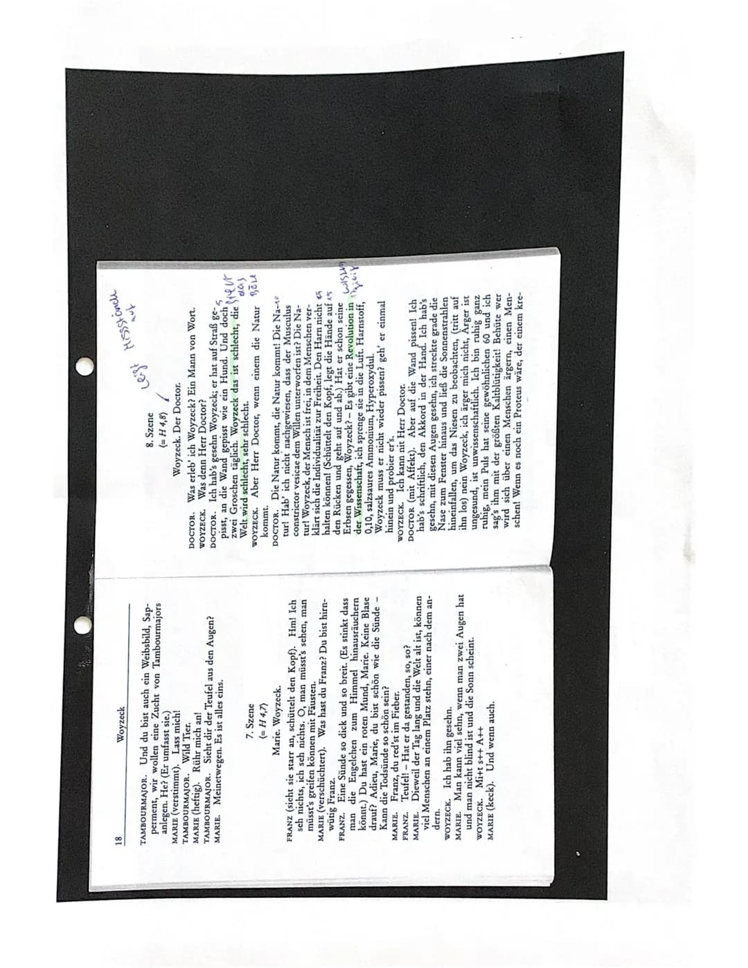 Klausur
Nr. 2
Das Dramen fragment Wayrect geschrieben
n
von Georg Büchner, welches
1879 ver-
den sozialh
Deutsch
öffentlicht wurde, handelt 