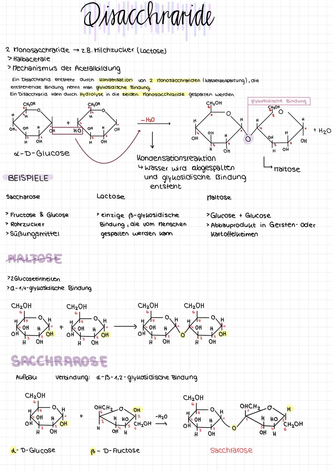 Kohlenhydrate
= Monosachraride
= Disaccharide
= Polysaccharide
• Einfachzucker
Zweifachzucker
Mehrfachzucker
Bsp. Monosacchraria
Hexose = Zu