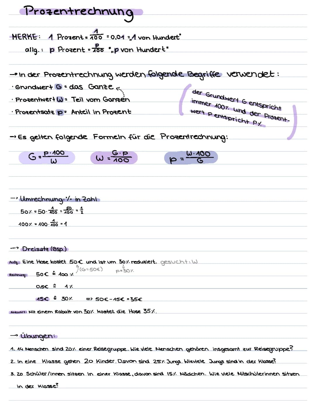 Prozentrechnung 