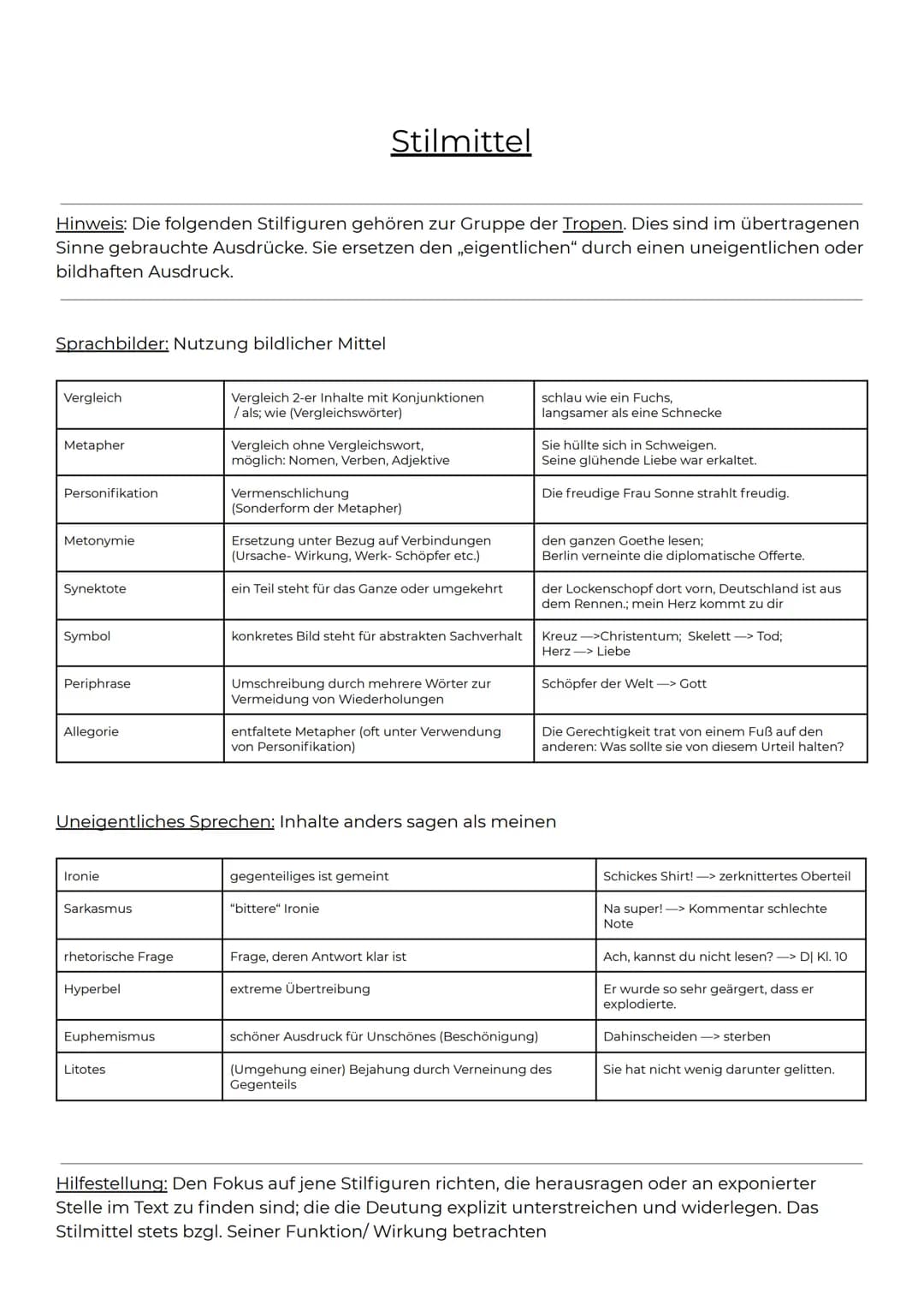 Klangmittel: Muster die durch Lautwiederholungen (in kleinen Einheiten) entstehen
Reim
Alliteration
Assonanz
Konsonanz
Onomatopoesie
Paradox