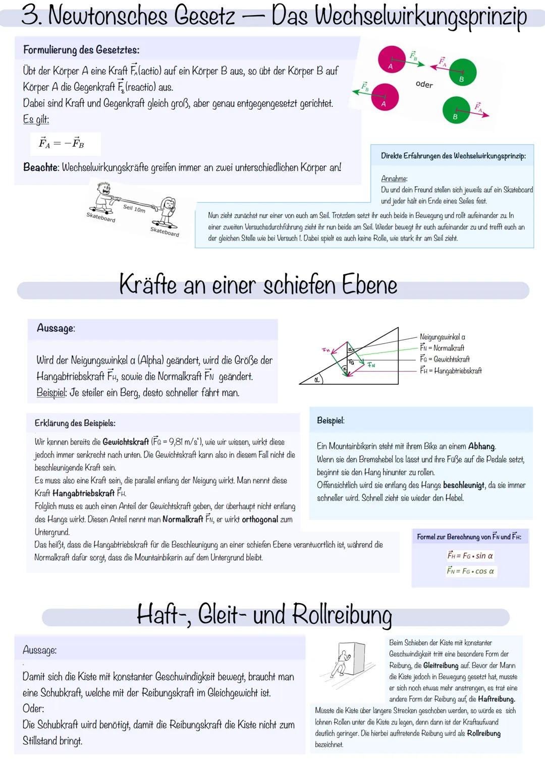 1. Newtonsches Gesetz - Das Trägheitsprinzip
(1) Durch das Anschnallen wirkt eine außere Kraft auf
den Fahrer. Bei einem Unfall, in der das 