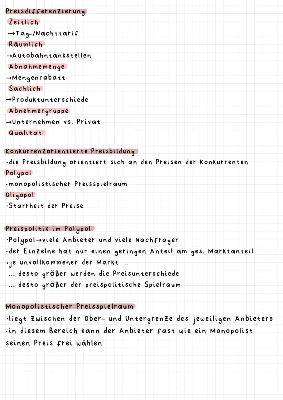PREISPOLITIK
kostenorientierte
Kosten + Gewinnzuschlag
Verkaufspreis
konkurrenzorientierte
welchen Preis verlangt die Konkurrenz?
nachfrageo