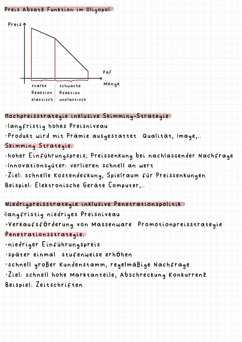 PREISPOLITIK
kostenorientierte
Kosten + Gewinnzuschlag
Verkaufspreis
konkurrenzorientierte
welchen Preis verlangt die Konkurrenz?
nachfrageo