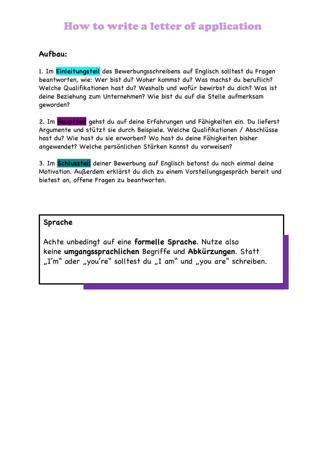 How to write a letter of application
Contact Name
Name of Company
Street Address
City, State Zip Code
USA
Dear Mr. / Ms.
Your Name
Address
E