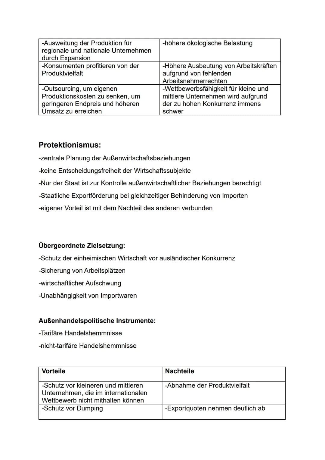 Chancen und Risiken der weltwirtschaftlichen Verflechtung
Leitbilder der europäischen Außenhandelspolitik
→Beide Leitbilder werden selten in