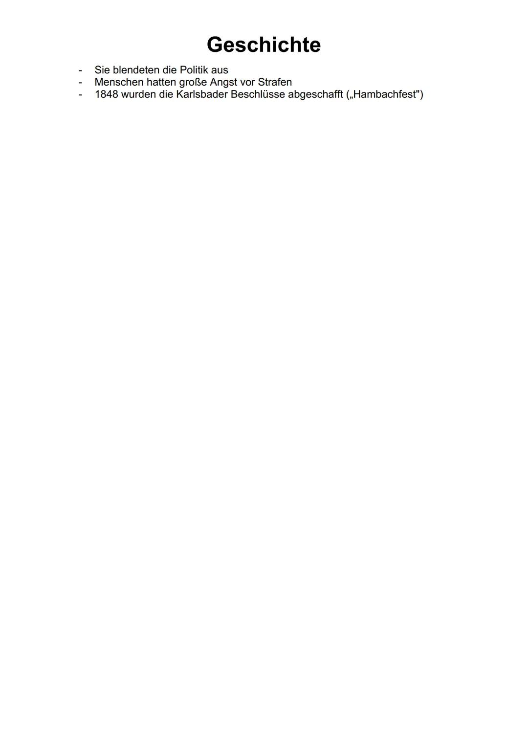 # Geschichte

Die Karlsbader Beschlüsse 1819

16.09.2022

Ursachen und Auslöser:

- Revolutionsangst von Staatsoberhäuptern
- Professoren un