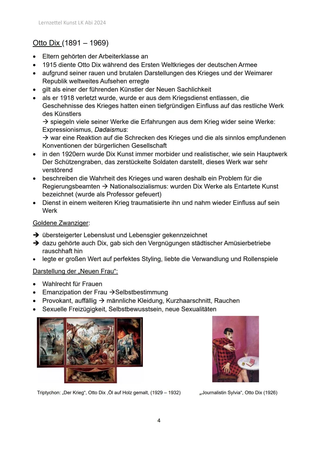 Lernzettel Kunst LK Abi 2024
Kunst LK
Q1.1 Künstlerinnen und Künstlern des späten 19. + frühen 20.
Jahrhunderts
Romantik (ca. 1790-1850):
•
