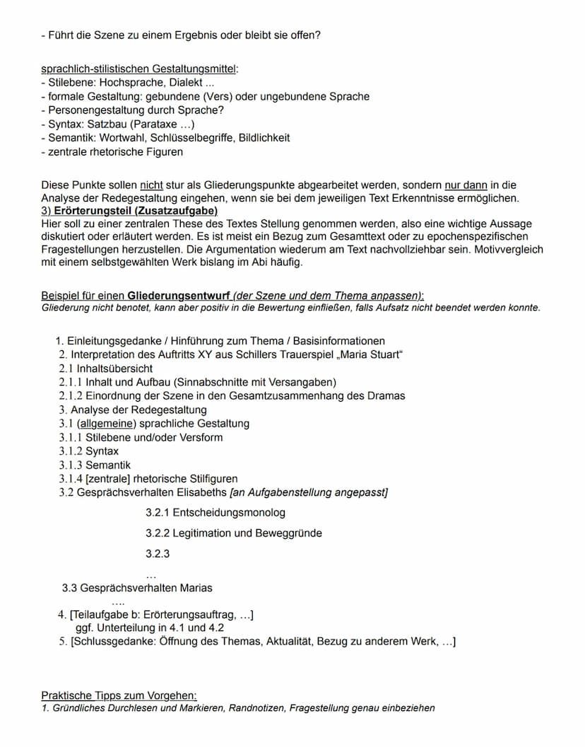 Interpretation eines poetischen Textes: Dramenausschnitt
Thema der Schulaufgabe 11/1 und in jedem Abitur angeboten (=Aufgabenformat II)
Die 