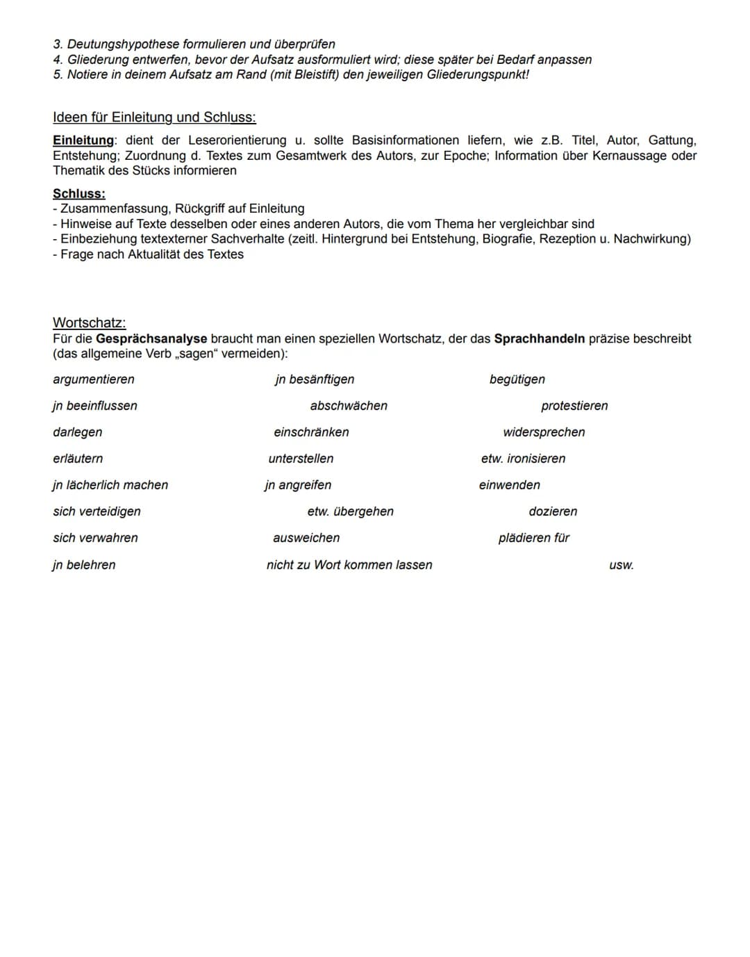 Interpretation eines poetischen Textes: Dramenausschnitt
Thema der Schulaufgabe 11/1 und in jedem Abitur angeboten (=Aufgabenformat II)
Die 