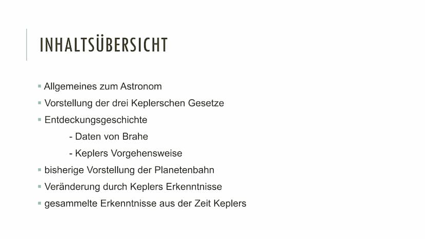 DIE KEPLERSCHEN GESETZE INHALTSÜBERSICHT
▪ Allgemeines zum Astronom
▪ Vorstellung der drei Keplerschen Gesetze
Entdeckungsgeschichte
- Daten