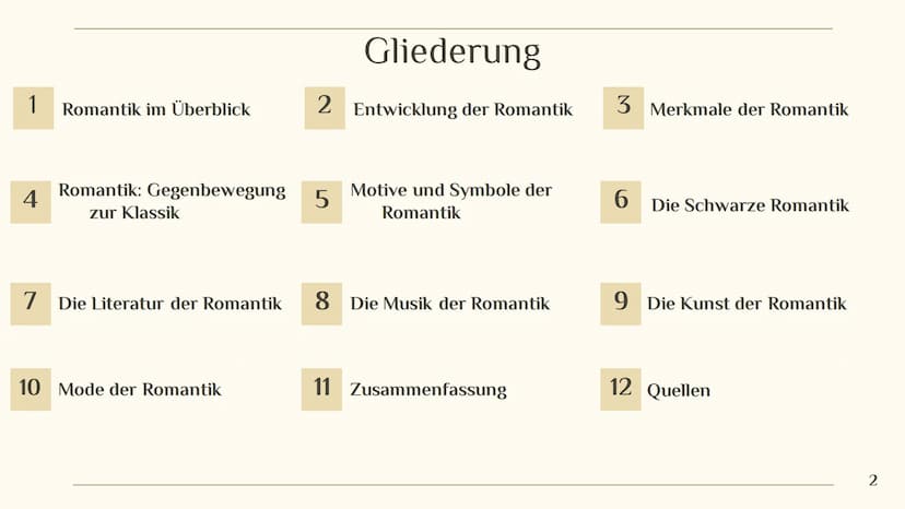 个
*
Die Epoche der
ROMANTIK
Roberta & Sara
→ 1 Romantik im Überblick
4
7
Romantik: Gegenbewegung
zur Klassik
Die Literatur der Romantik
10 M
