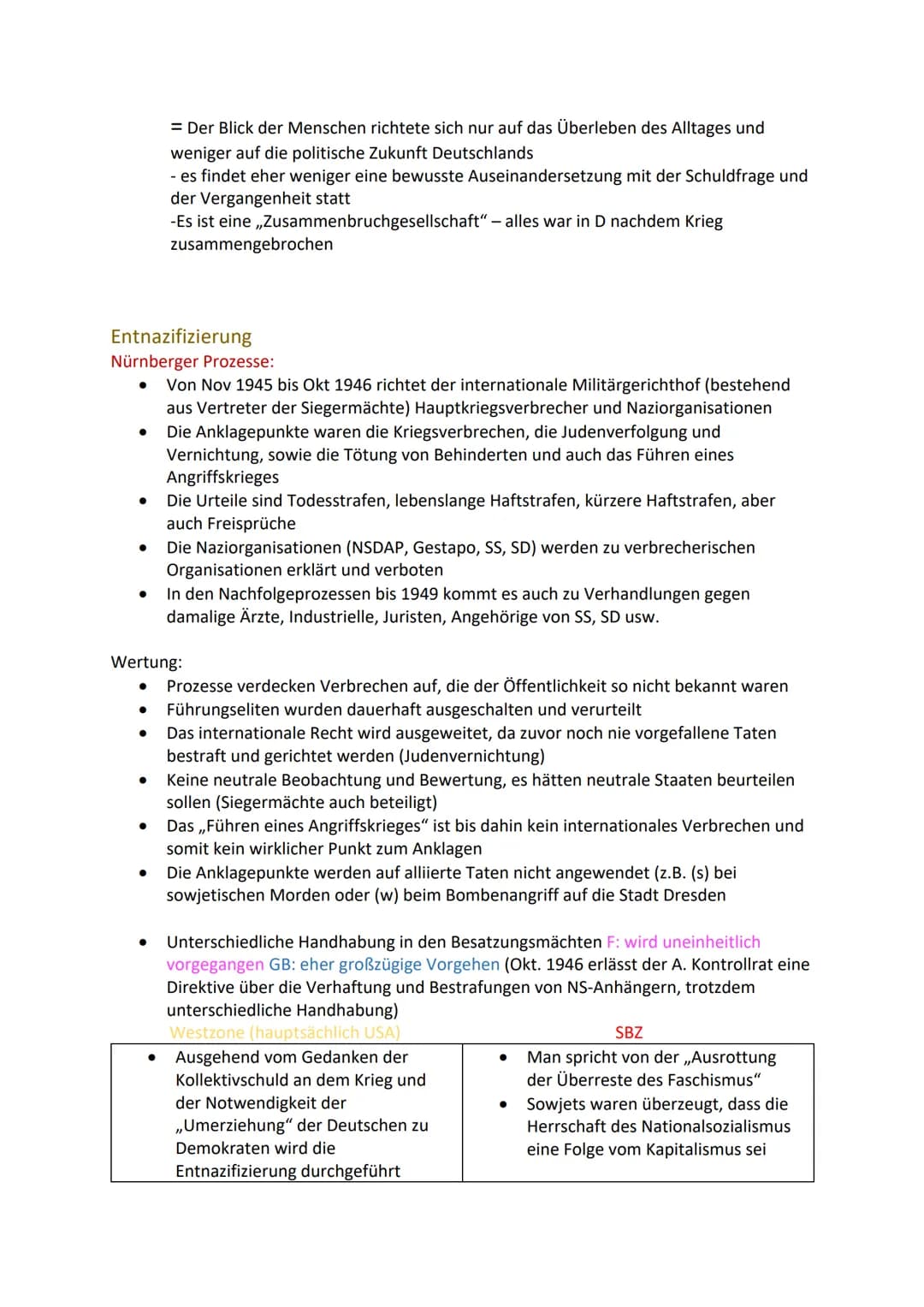●
●
●
●
,,Stunde Null"
Die bedingungslose Kapitulation Deutschlands am 8. Mai 1945 hinterlässt D in einem
trümmerfeldähnlichen Zustand
●
Die