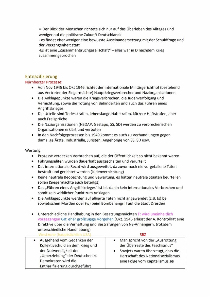 ●
●
●
●
,,Stunde Null"
Die bedingungslose Kapitulation Deutschlands am 8. Mai 1945 hinterlässt D in einem
trümmerfeldähnlichen Zustand
●
Die