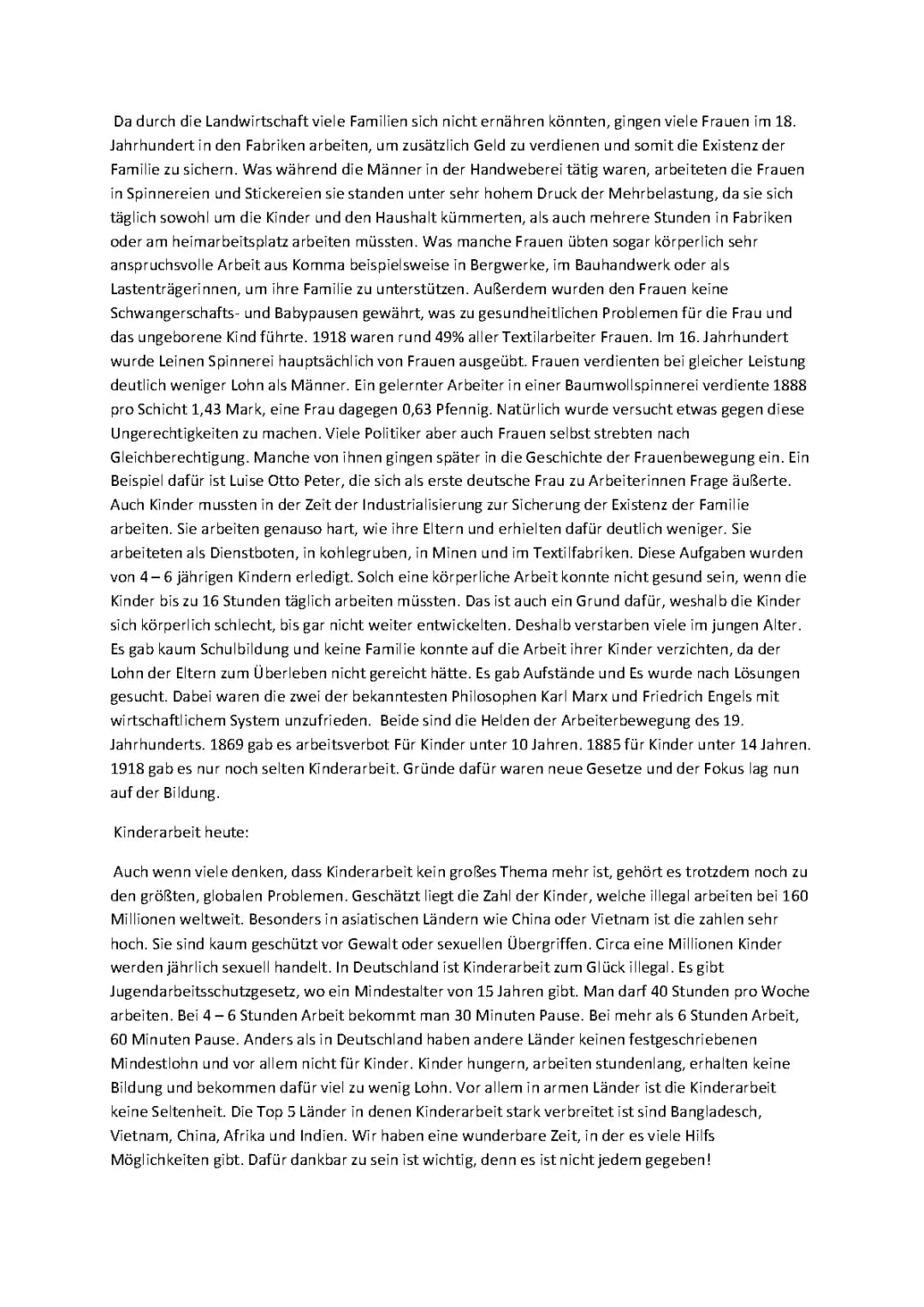 Frauenarbeit und Kinderarbeit in der Industrialisierung: Ein Überblick