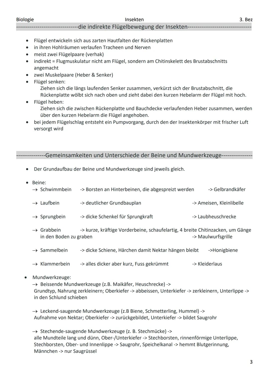 Biologie
Stämme
●
●
Insekt
Weichtiere
Ringelwürmer
●
Gliederfüssler
Stachelhäuter
Wirbeltiere
● totes Chitin
● Häutung notwendig
Klasse
-Stä