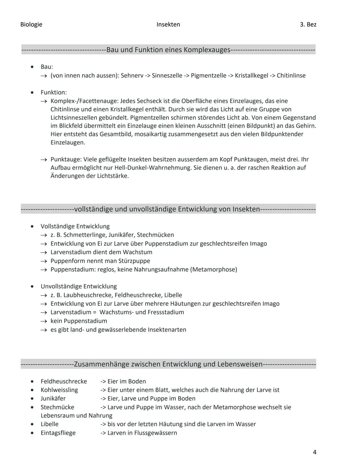 Biologie
Stämme
●
●
Insekt
Weichtiere
Ringelwürmer
●
Gliederfüssler
Stachelhäuter
Wirbeltiere
● totes Chitin
● Häutung notwendig
Klasse
-Stä