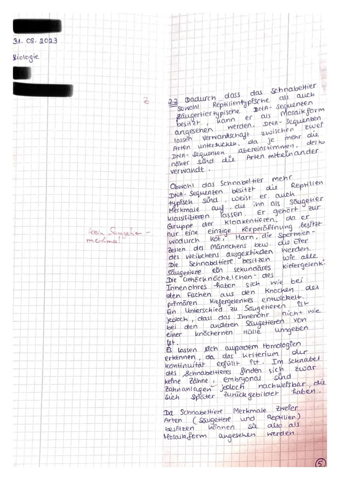 Thema: Evolution
Name:
31.08.2023
Aufgabenstellung: Evolutionstheorien
1.1 Beschreiben Sie anhand des Textes in Material 1A LAMARCKS Auffass