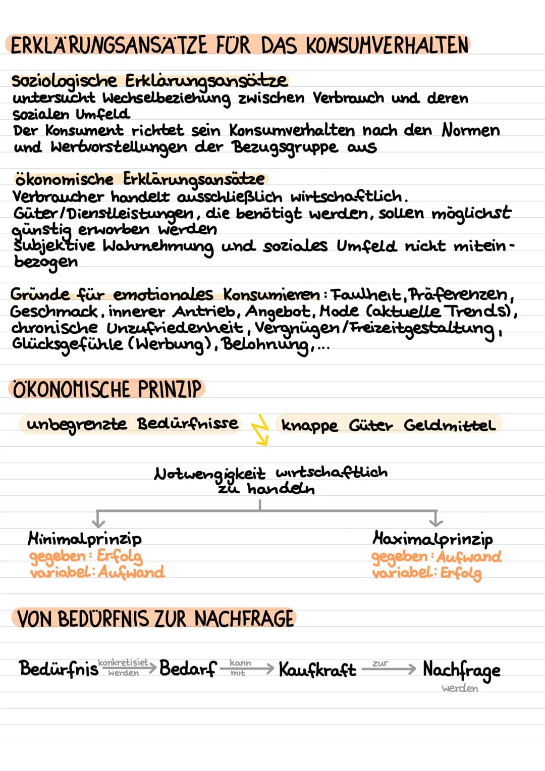 lernzettel
Ursache und Lösungen der Knappheitsproblematik
BEDÜRFNIS
Ein Bedürfnis ist ein Wunsch oder Mangelempfindung, die
behoben werden s